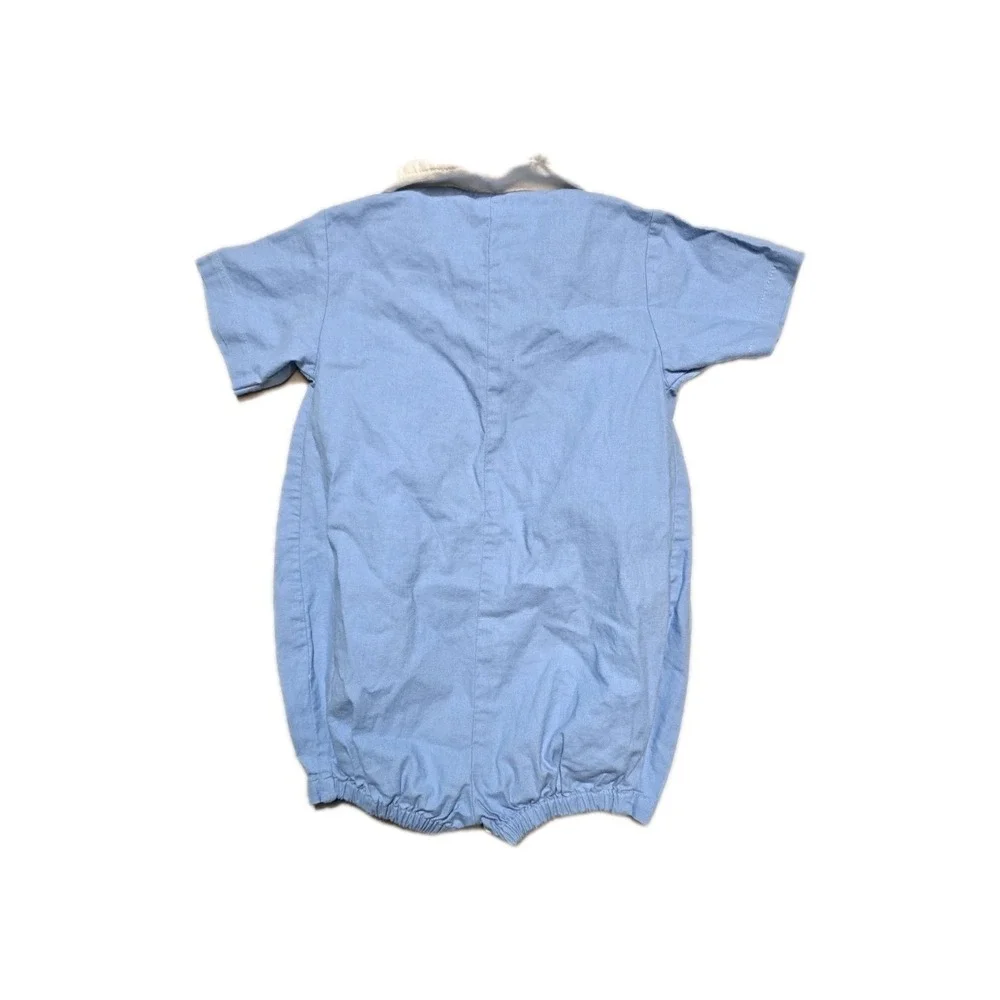 Vintage Mine Alone‎ Boys Romper  24 Months Blue Boats